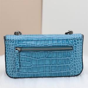 Borsa a tracolla da donna in pelle <span class=keywords><strong>rosa</strong></span> goffrata di coccodrillo di lusso di nuova moda 2025 - Product Image 4