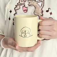 Tasse à café en porcelaine émaillée de 350 ml, cadeau pour couple, tasse à espresso réutilisable en céramique pour le thé/le lait/le latte