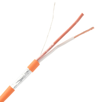Câble résistant au feu, conforme à la norme BS6387 CWZ, torsadé, 2x2,5 mm², avec gaine LSZH, blindé et non blindé, orange