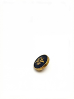 Bouton de jean en alliage de zinc de haute qualité, écologique, marque FR, à dos plat, imitation émail cloisonné, placage or sous vide, motif vintage
