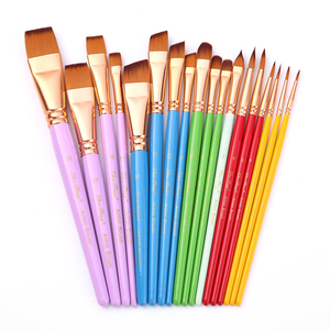 Ensemble de pinceaux miniatures professionnels 18 pièces différentes pointes de cheveux en Nylon huile acrylique aquarelle <span class=keywords><strong>Gouache</strong></span> Kits de <span class=keywords><strong>peinture</strong></span> pour le visage - Product Image 1