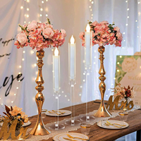 En gros, Candelabre en acrylique à 5 bras, Décoration de centre de table de mariage et de fête, pour bougies et pots à bougies