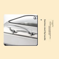Bain-marie multifonctionnel en acier inoxydable 201 épaissi de qualité hôtelière, transparent, isotherme, pour buffet