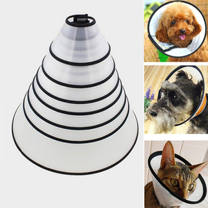 Collar de plástico para recuperación de mascotas, protector ajustable para heridas, cono de cabeza, protección para perros - Product Image 4