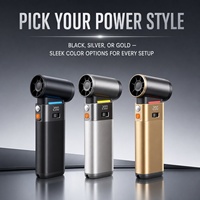 Ventilador Turbo Potente de 130000 RPM y 8000 mAh, Multifuncional con Banco de Energía, Luz LED y Rompeventanas para Coche, Camping y Limpieza de PC