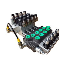 Vanne de commande hydraulique électrique multi-directionnelle à télécommande, distributeur à levier 12V 24V CC pour levage hydraulique 5 6 7 8 voies