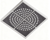 Système de cabine d'ascenseur moderne et durable en acier inoxydable, panneau de plafond décoratif pour hôtels et hôpitaux