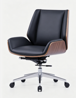 Chaise de bureau ergonomique exclusive transfrontalière en acier inoxydable, pivotante, réglable en hauteur, avec dossier haut et accoudoirs fixes