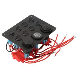 Interruptor de combinación de cabina de vehículo recreativo para coche, interruptor de ojo de gato de 8 bits, cargador de coche, fuente de alimentación USB + pantalla digital de voltaje - Product Image 5