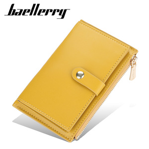 กระเป๋าสตางค์ผู้หญิง Baellerry หนัง PU แบบบาง กระเป๋าใส่เหรียญแบบซิป แฟชั่นสีพื้น ใช้ได้ทุกวัน - Product Image 1