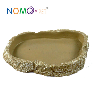 NOMOYPET, venta al por mayor, plato de alimentación de reptiles de resina, cuenco de agua para Tortuga, <span class=keywords><strong>lagarto</strong></span> - Product Image 2