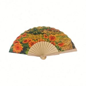 Abanicos de Madera de 23cm al por Mayor, Hechos a Mano con Patrones Coloridos, 18 Unidades con Asas, Novedad, Personalizables, para Promociones y Decoraciones - Product Image 5