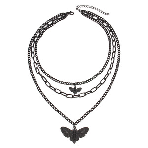 Collar de Calavera de Polilla de Moda Europea y Americana, Cadena Multicapa de Aleación de Zinc, Joyería Unisex para Fiestas - Product Image 5