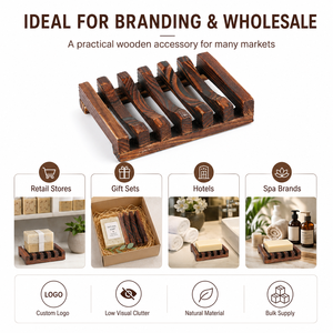 Accessoire <span class=keywords><strong>de</strong></span> <span class=keywords><strong>salle</strong></span> <span class=keywords><strong>de</strong></span> <span class=keywords><strong>bain</strong></span> Savon Naturel Bambou Bois Porte-Savon - Product Image 3