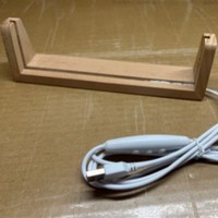 Support de lampe à LED en forme de U cadre Photo en bois de hêtre massif support de calendrier de bureau Base lumineuse à piles pour chambre bricolage