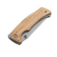 Offre Spéciale couteau de poche extérieur de haute qualité manche en bois 420 couteau de chasse de Camping pliant