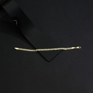 Braccialetto per Bambini in <span class=keywords><strong>Oro</strong></span> 14K, Catena Figaro Regolabile e Resistente, Gioielli Ipoallergenici per Bambini, Vendita all'Ingrosso - Product Image 3