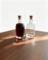 Bouteille en verre ronde de 700 ml et 750 ml, base épaisse, vide, pour spiritueux, conteneur à vin, emballage personnalisé pour distillerie, fourni directement par l'usine
