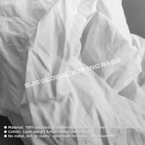 Chiffons de nettoyage industriels Trapo Blanco blancs, 100% coton, en coton recyclé, pour le nettoyage - Product Image 4