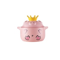 Pot de cuisson en porcelaine avec couvercle, Casserole de cochon émaillé, marmite à ragoût, bouillie de ménage, Pot à soupe en céramique
