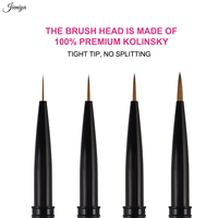 Kuas Lukis Miniatur Rambut Kolinsky 100% Murni Gagang Logam Kuas Detail Halus untuk Lukisan Model Figur dan Hobi Lukis