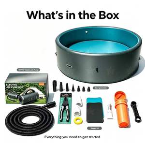 <span class=keywords><strong>Petite</strong></span> <span class=keywords><strong>piscine</strong></span> gonflable pour enfants, <span class=keywords><strong>piscine</strong></span> gonflable portable en PVC avec technologie Drop Stitch pour la maison, le <span class=keywords><strong>balcon</strong></span>, la cour, les jeux aquatiques - Product Image 2