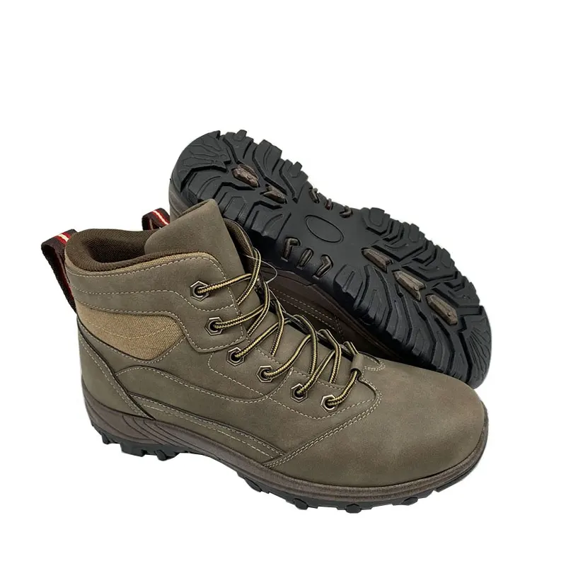 Beige color ankle outdoor walking mountain men size lace up durable light climbing shoes hiking boot
