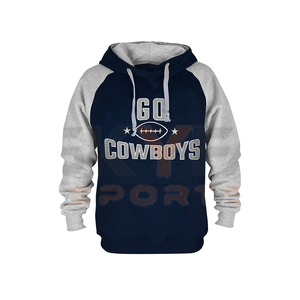 Sweat à capuche classique en coton tricoté 100 % doux, entièrement brodé, pour homme, style urbain, football, personnalisable, écologique - Product Image 1