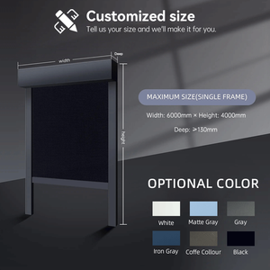 Stores enrouleurs motorisés pour terrasse extérieure, pare-soleil, pare-vent, système de fermeture éclair, stores électriques, stores en PVC, stores extérieurs - Product Image 2