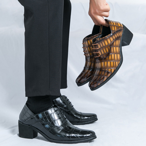 828 nuova moda scarpe di cuoio <span class=keywords><strong>tacchi</strong></span> <span class=keywords><strong>alti</strong></span> per gli uomini - Product Image 5