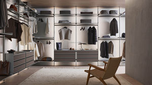 Walk in Closet Steel in Cabinet <span class=keywords><strong>Ropa</strong></span> modular Diseño de madera Sistema independiente de doble deslizamiento Walk Wood Clothes Armario Set - Product Image 2