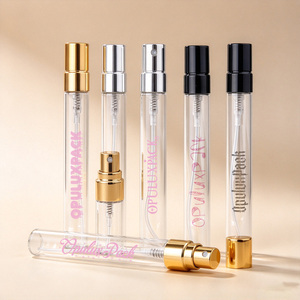 2ml 3ml 5ml 10ml Glass Frosted Clear <b>Refillable</b> Bottles <b>Atomizer</b> <b>Perfume</b> Bottle Gold Silver Black Caps - Product Image 2