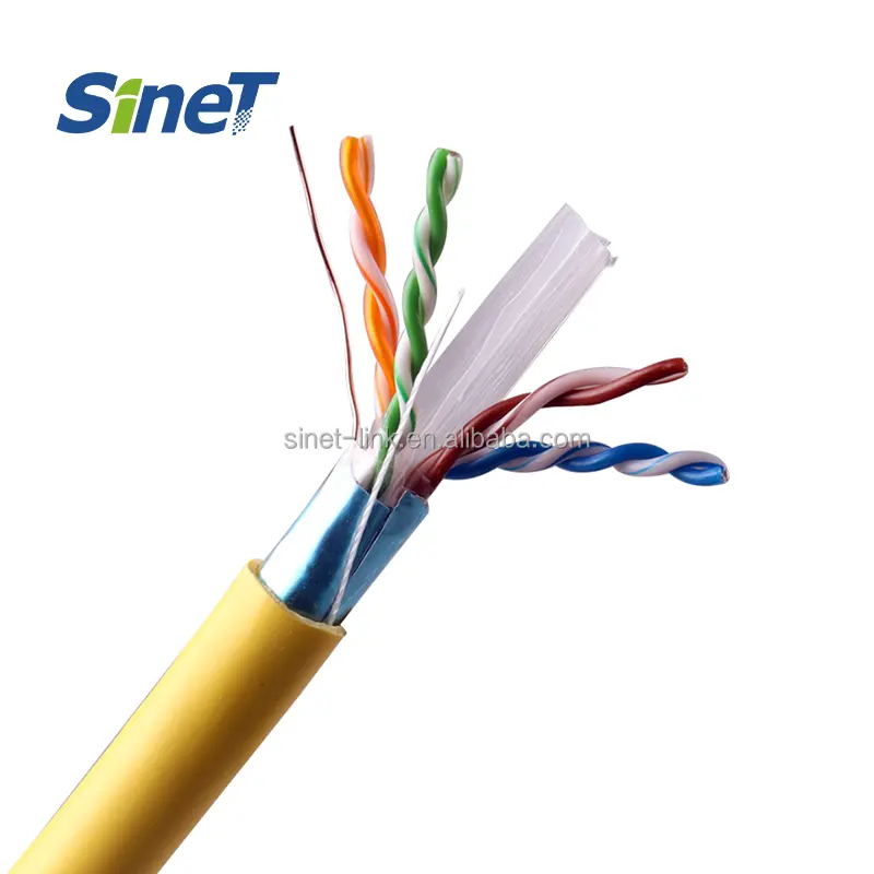 Cable de Red de Prevención de interferencias electromagnéticas de alta calidad Cat 6 FTP 305M Al Foil 1000ft Shield STP Cat6 FTP Cable