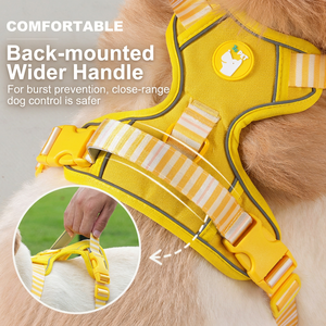 Harnais Réfléchissant Réglable pour Chien, Harnais Gilet à Quatre Points pour Animaux de Compagnie avec Anneau en D Métallique et Boucle à Libération Rapide pour la Promenade - Product Image 2