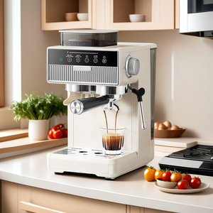 Machine à café expresso italienne entièrement automatique pour la maison, petite, avec broyeur intégré, double extraction chaude et froide, et nettoyage à la vapeur - Product Image 1
