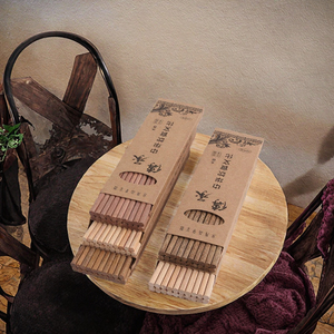 Ensemble de baguettes chinoises en bois naturel écologiques avec logo personnalisé, style japonais, 10 paires, emballage en boîte en papier, cadeaux d'affaires - Product Image 3