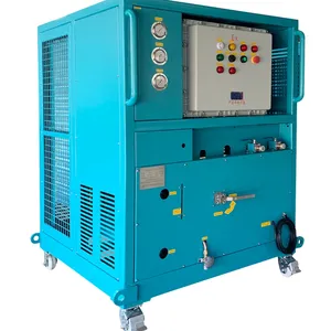 Mesin pengisi daya pemulihan tangki ISO refrigerant R134a R22 10HP stasiun pengisian pemulihan