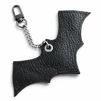 Porte-clés pendentif aile de chauve-souris en cuir végétalien, mini breloque de sac, porte-clés vampire, cadeau d'Halloween, souvenir de fête, pendentif de voiture
