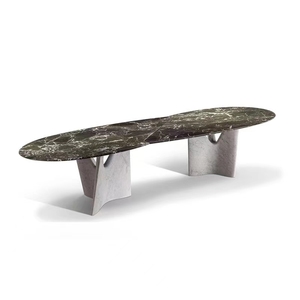 Chất lượng cao rắn sang trọng tự nhiên đá cẩm thạch Cơ Sở + sang trọng tự nhiên đá cẩm thạch đầu vòng bàn ăn - Product Image 4