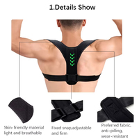 Correcteur de posture réglable en gros, ceinture de soutien dorsale, soutien de la clavicule, de la colonne vertébrale, des épaules et du bas du dos, correction de la posture