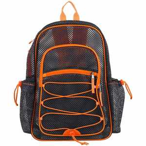 Sac d'école en maille avec logo personnalisé, léger et respirant - Product Image 1