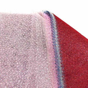 Meilleure vente usine personnalisé brillant 100% Polyester <span class=keywords><strong>or</strong></span> métallique tulle maille tissu brillant scintillant mariée tissu pour robes de mariée - Product Image 4
