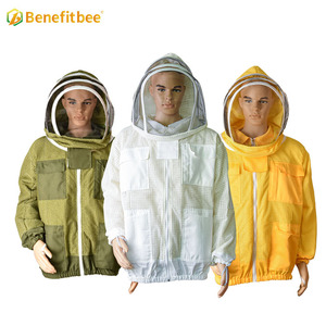 Traje de Apicultura, Equipo de Apicultura, Chaqueta de Apicultura Ventilada de <span class=keywords><strong>Malla</strong></span> con Capucha y Velo - Product Image 1