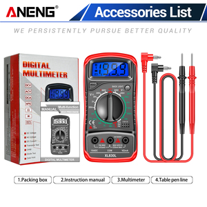 Aneng XL830L kỹ thuật số vạn năng <span class=keywords><strong>LCD</strong></span> hiển thị esrt testers cho ô tô điện DMM bóng bán dẫn Peak Tester điện dung Meter - Product Image 6