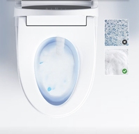 En gros, WC électrique intelligent avec siège chauffant, cuvette allongée, évacuation en S, mobilier de chambre unique avec fonction de lavage