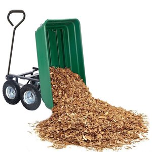 <span class=keywords><strong>Chariot</strong></span> de jardin basculant 75L, <span class=keywords><strong>chariot</strong></span> à quatre roues pneumatiques pour outils, terre et engrais - Product Image 5