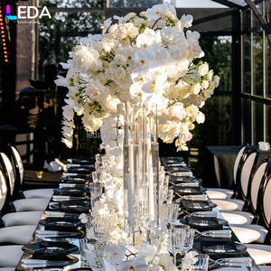 LEDA Artículos para Bodas, Bola de Flores Blancas para Boda, Rosas de Seda, Orquídeas, Centros de Mesa de Flores Artificiales para Eventos, Decoración de Bodas - Product Image 2