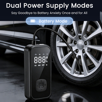 12V DC ABS Portable Cordless Air Compressor Digital Tire Inflator with 150PSI & 90W Power for Car Bike Motorcycle Ball
