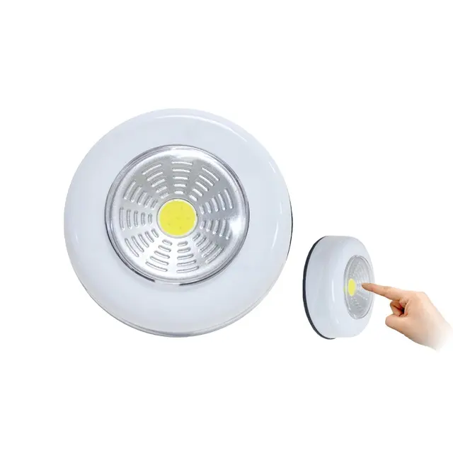Hot Selling 3*AAA Battery Operated COB LED Push Light Portable Mini Touch Smart Wall Cabinet Lamp LED Closet Light for Night