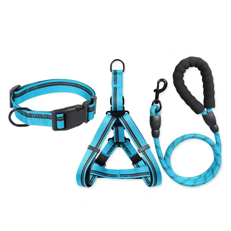 HH Wholesale Eco Friendly Braided Training Luxury Waterproof Custom Dog Leash Set